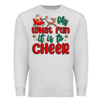 Dove Grey oh what fun it is to cheer Premium Sweatshirt - MaliasSmallBusiness