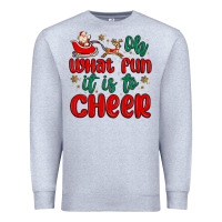 Heather Grey oh what fun it is to cheer Premium Sweatshirt - MaliasSmallBusiness