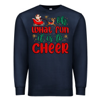 Navy oh what fun it is to cheer Premium Sweatshirt - MaliasSmallBusiness