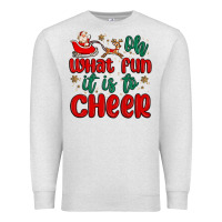 Oatmeal Heather oh what fun it is to cheer Premium Sweatshirt - MaliasSmallBusiness