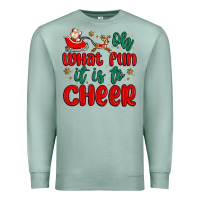 Seafoam oh what fun it is to cheer Premium Sweatshirt - MaliasSmallBusiness