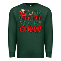 Sports Green oh what fun it is to cheer Premium Sweatshirt - MaliasSmallBusiness