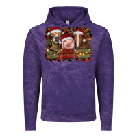 Cloud Purple merry christmas farm animals Vintage Hoodie - RanaPortraitStore