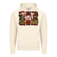 Vintage Artic merry christmas farm animals Vintage Hoodie - RanaPortraitStore