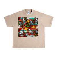French Oak christmas horse leopard tartan Urban Heavy Tee - FaDigitalArtStudio