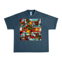 Midnight Navy christmas horse leopard tartan Urban Heavy Tee - FaDigitalArtStudio