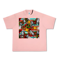 Salmon christmas horse leopard tartan Urban Heavy Tee - FaDigitalArtStudio