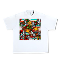 White christmas horse leopard tartan Urban Heavy Tee - FaDigitalArtStudio