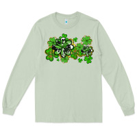 Matcha cowhide and leopard shamrocks Long Sleeve Tee - AdoDesignShop