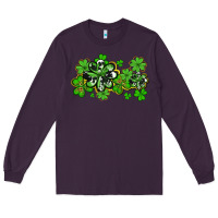 Plum cowhide and leopard shamrocks Long Sleeve Tee - AdoDesignShop