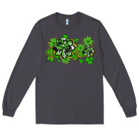 Smoke cowhide and leopard shamrocks Long Sleeve Tee - AdoDesignShop