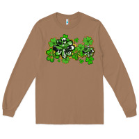 Toasted Coconut cowhide and leopard shamrocks Long Sleeve Tee - AdoDesignShop