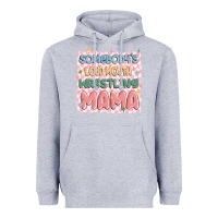 Heather Grey somebody's loud mouth wrestling mama Heavyweight Hoodie - MaliasSmallBusiness