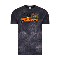 Cloud Black happy halloween truck Vintage Tee - CowhideDigitalArt