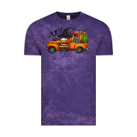 Cloud Purple happy halloween truck Vintage Tee - CowhideDigitalArt