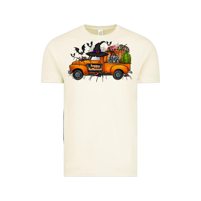 Happy Halloween Truck Vintage Tee by CowhideDigitalArt | Teevron