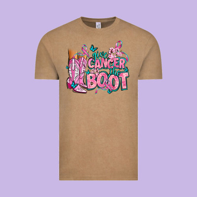 Give The Cancer Boot Vintage Tee Designed By Adodesignshop
