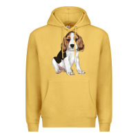 Antique Gold beagle puppy Premium Hoodie - LillyAllenDesigns
