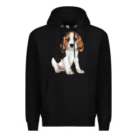 Black beagle puppy Premium Hoodie - LillyAllenDesigns