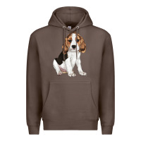 Coffee beagle puppy Premium Hoodie - LillyAllenDesigns