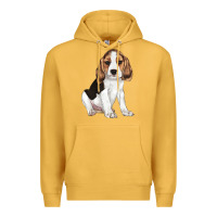 Mustard beagle puppy Premium Hoodie - LillyAllenDesigns