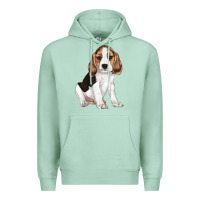 Seafoam beagle puppy Premium Hoodie - LillyAllenDesigns