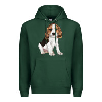 Sports Green beagle puppy Premium Hoodie - LillyAllenDesigns