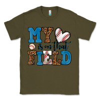 Army Green my heart is on that field baseball Classic Tee - AdoDesignShop