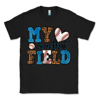 Black my heart is on that field baseball Classic Tee - AdoDesignShop