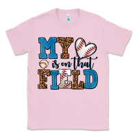 Bubblegum Pink my heart is on that field baseball Classic Tee - AdoDesignShop