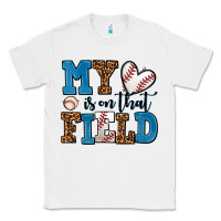 White my heart is on that field baseball Classic Tee - AdoDesignShop