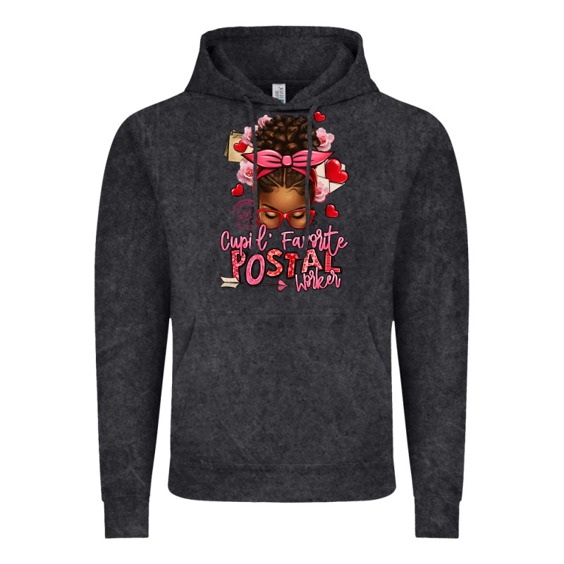 Cupid's Favorite Postal Worker Afro Messy Bun Vintage Hoodie by texasbilliewilder | Teevron