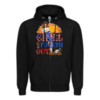Black Chill the fourth out 4th of july Zipper Hoodie - NancyCooperArtShop