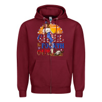 Burgundy Chill the fourth out 4th of july Zipper Hoodie - NancyCooperArtShop