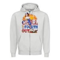 Dove Grey Chill the fourth out 4th of july Zipper Hoodie - NancyCooperArtShop