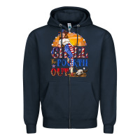 Navy Chill the fourth out 4th of july Zipper Hoodie - NancyCooperArtShop