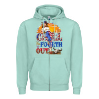 Seafoam Chill the fourth out 4th of july Zipper Hoodie - NancyCooperArtShop