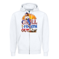 White Chill the fourth out 4th of july Zipper Hoodie - NancyCooperArtShop