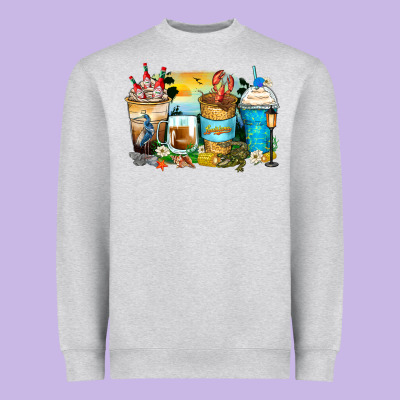 Louisiana Coffee Cups Heavyweight Sweatshirt Designed By Zillion Design Studio
