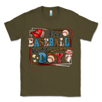 Army Green its a baseball kinda day Classic Tee - AdoDesignShop