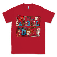 Red its a baseball kinda day Classic Tee - AdoDesignShop