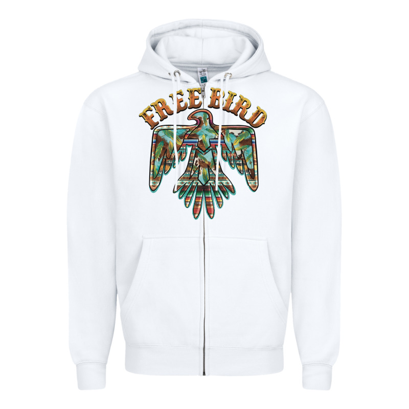 Free Bird Feathers Thunderbird Zipper Hoodie by BarkalooDesign | Teevron
