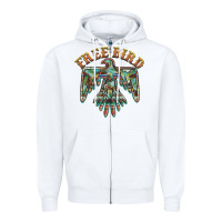 White free bird feathers thunderbird Zipper Hoodie - BarkalooDesign