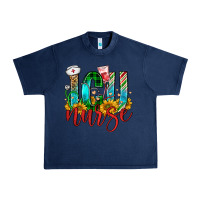 Navy christmas icu nurse Urban Heavy Tee - FaDigitalArtStudio