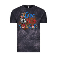 Cloud Black live love soccer Vintage Tee - HRA Design Shop