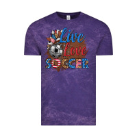 Cloud Purple live love soccer Vintage Tee - HRA Design Shop
