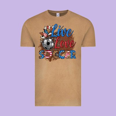Live Love Soccer Vintage Tee Designed By Hra Design Shop