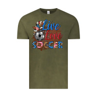 Vintage Olive live love soccer Vintage Tee - HRA Design Shop