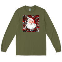 Army Green santa christmas coaster Long Sleeve Tee - JahusDesignShop