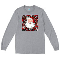 Heather Grey santa christmas coaster Long Sleeve Tee - JahusDesignShop